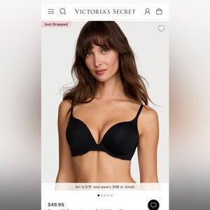 NWT Victoria's Secret 34B Underwired Bombshell Push-Up T-Shirt Bra